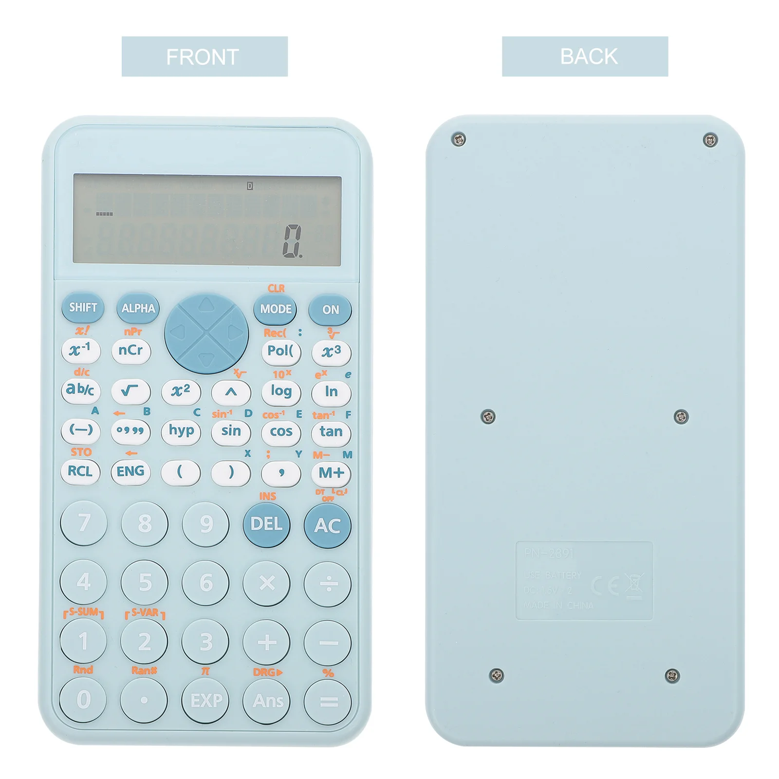 

Scientific Calculator Blue Large Screen Student Accounting Office Easy Use Portable Electronic Calculator Mathematical Contest