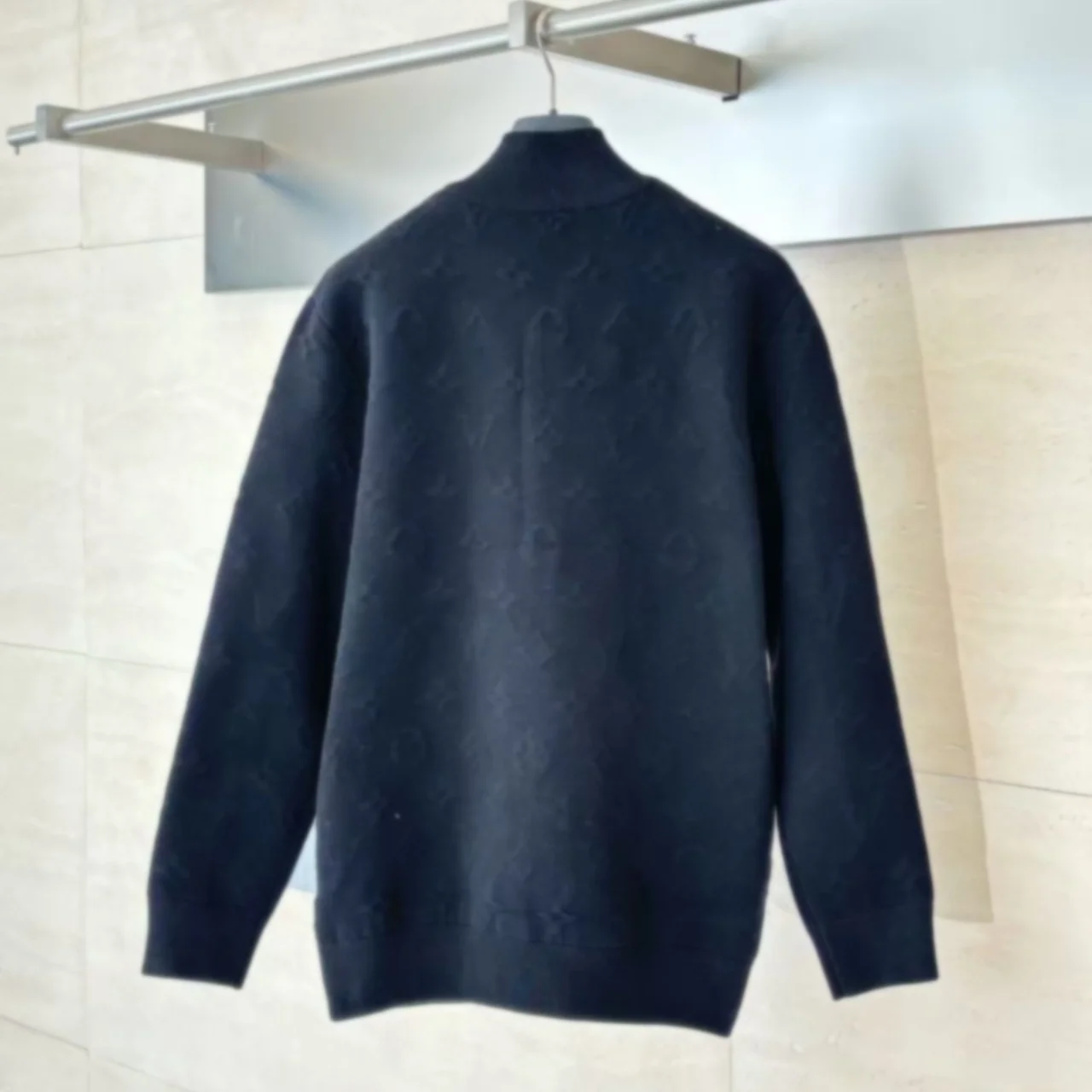 European Sle Autumn Winter New Knitted Wool Blend Stand Collar Jaet for Men And Women Quali Ceiling Mold Relief Design