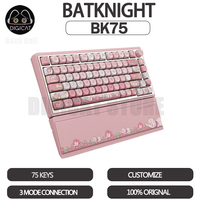 BATKNIGHT BK75 Mechanical Keyboard 3Mode USB/2.4G/Bluetooth Wireless Keyboard RGB Gasket Customized Gaming Keyboard Girl's Gift