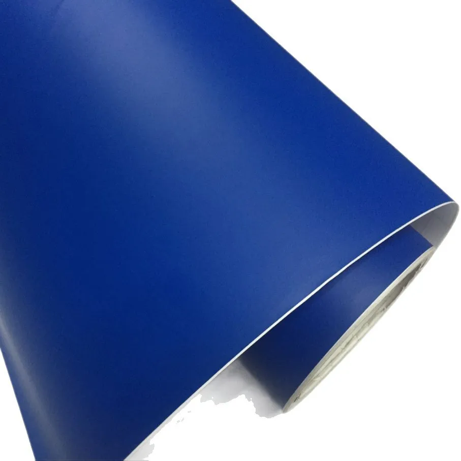 Premium Matte Dunkelblaue Vinyl Wrap Film Rolle Selbstklebende Aufkleber Auto Wrapping Folie mit Air Release Bubble Free