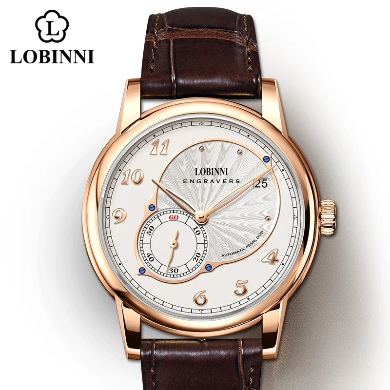 

LOBINNI 2022 New Dress Men's Automatic Watch Mirco Rotor Movement 40mm Dial Sapphire Crystal Luxury Mechanical Wristwatches