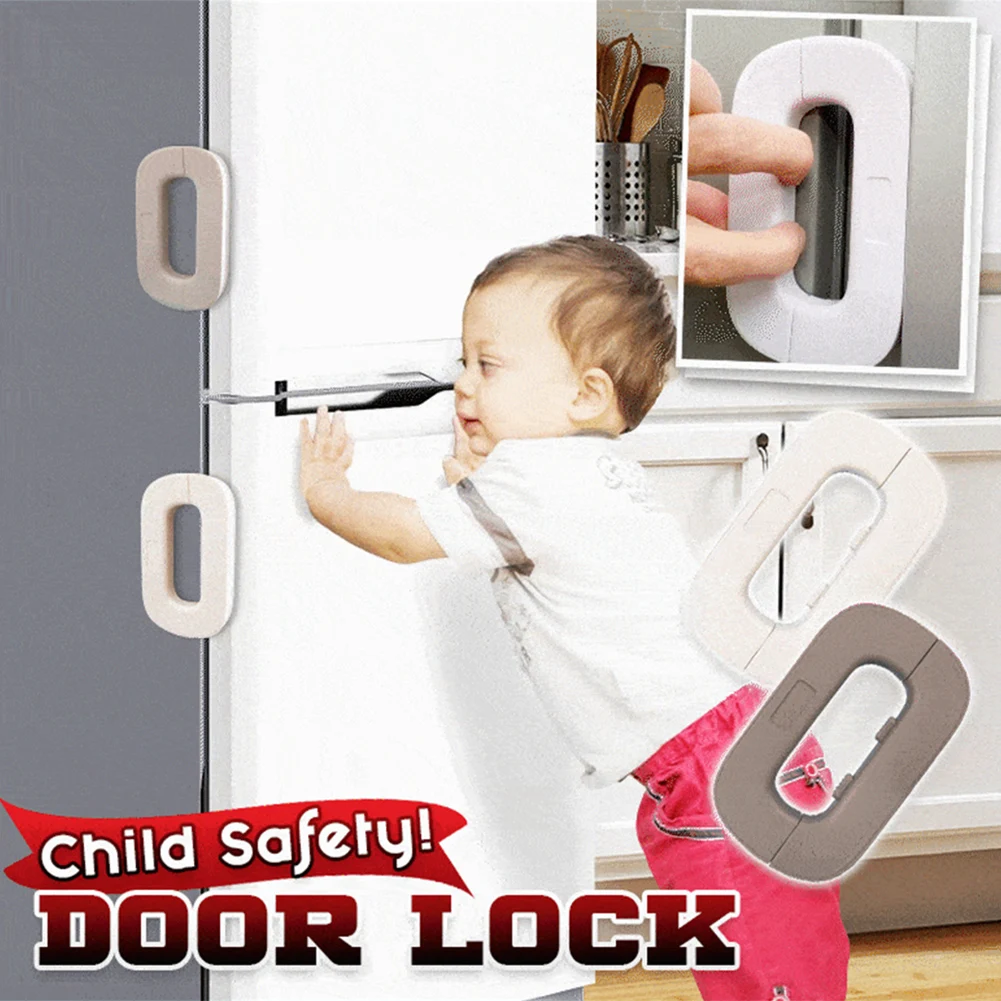 

Refrigerator Lock For Children Safety Wear Resistant Sturdy Wardrobe Lock For One-Way Door