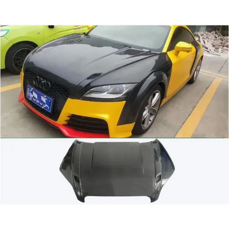 

For Audi TT TTS TTRS MK2 2008 2009 2010 2011 2012 2013 2014 Real Carbon Fiber Bonnet Front Engine Hood Vent Cover