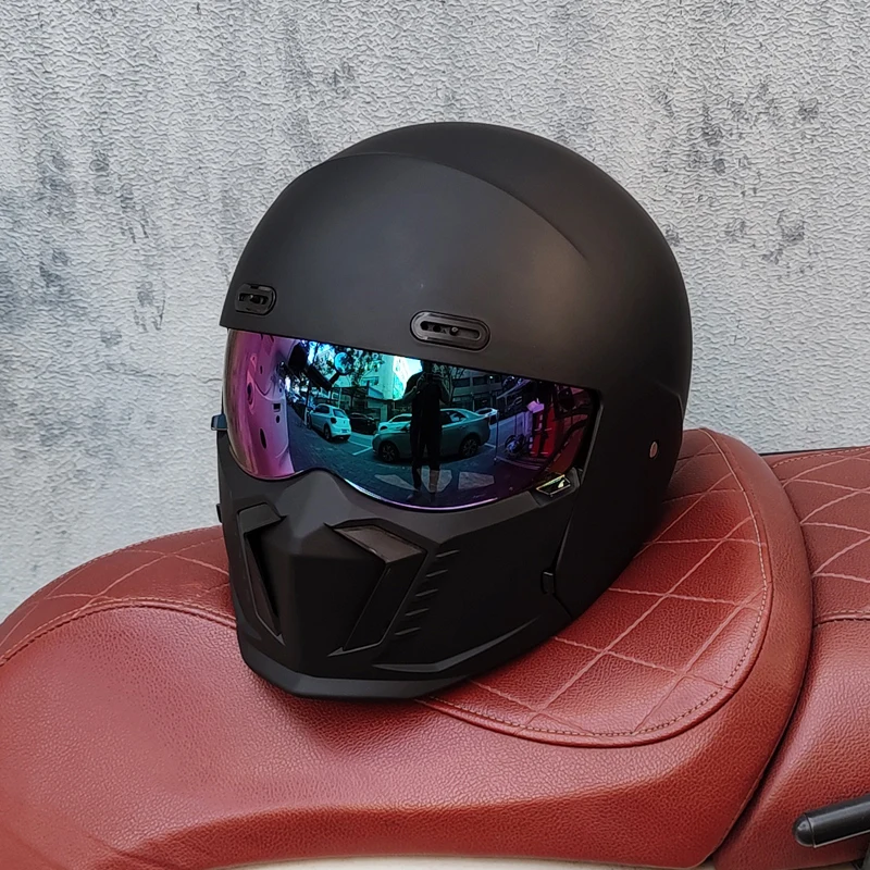 ORZ Motorcycle Helmets Full Face Open face Helmet 3/4 for Men Dual Visor with Internal Tinted Sunshield DOT Approved