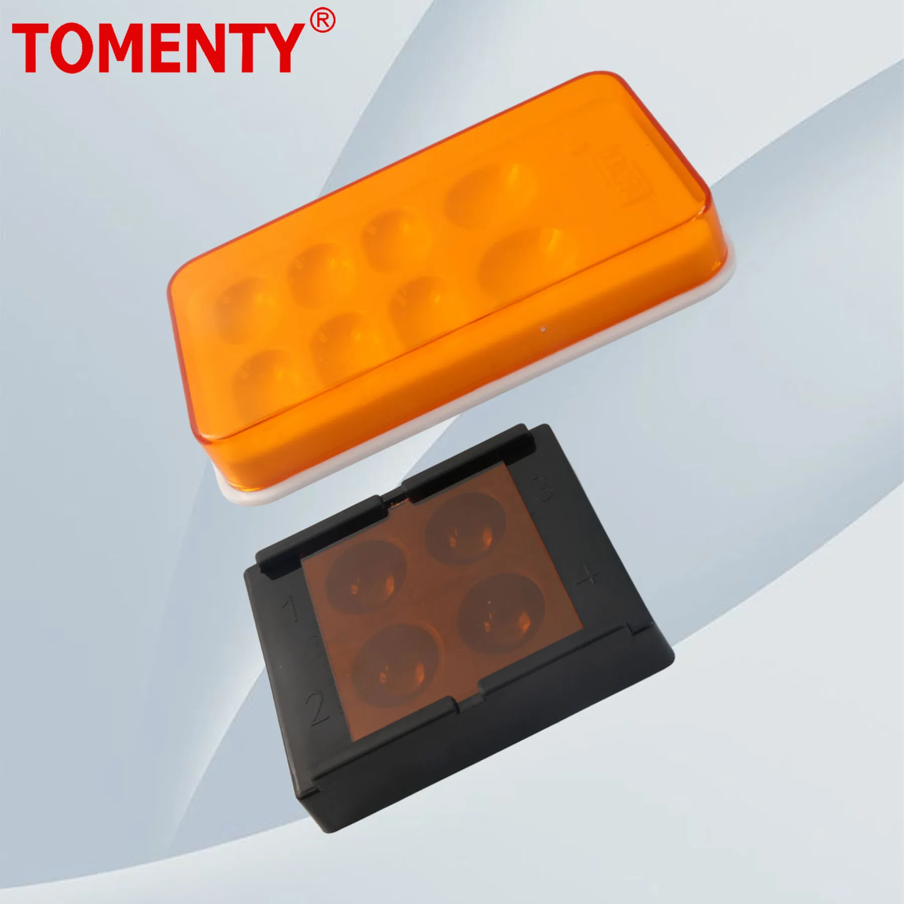 

4/8 Slots Dental Resin Shade Light Storage Box Dental Palette with Cover Dental Veneer Box Mix Hood Case Shading Organizer Tool