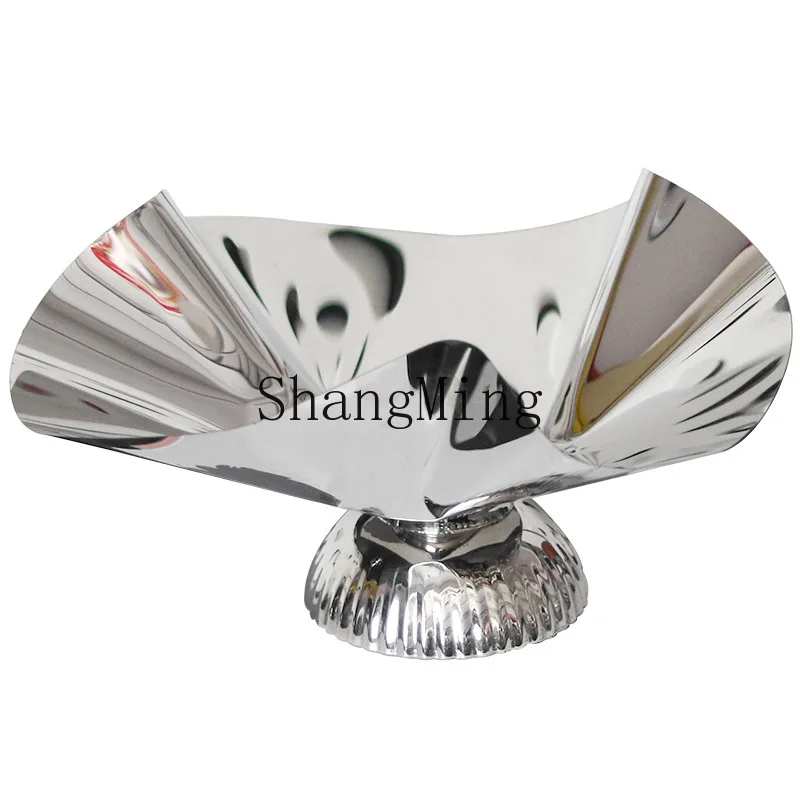 

DSA Abstract Metal Tall Fruit Plate Ornament Model Room Sales Office Hotel Homestay Home Furnishing Guest Restaurant Snack
