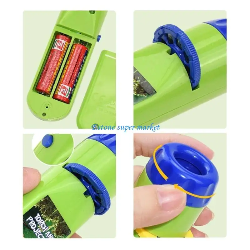 

090b Дети скользят проекторы факелы проекционные факелы фонарика