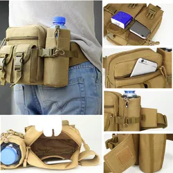 Riñonera táctica militar para hombre, bolsa deportiva de nailon, resistente al agua, para senderismo, Camping al aire libre