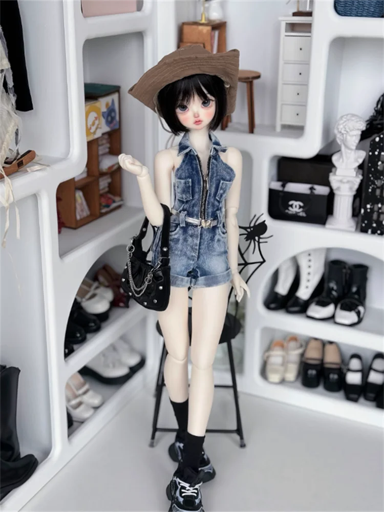 1/4 MSD MDD Doll One-piece Denim Shorts For BJD Doll Clothing Accessories(No Doll)