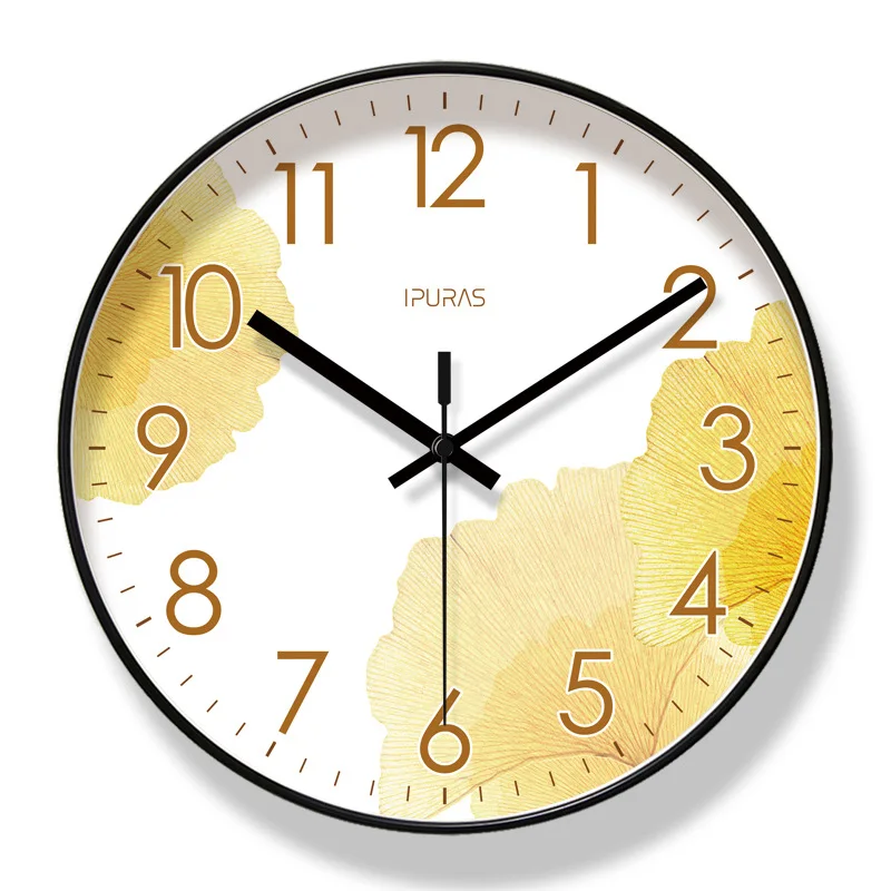 Wall clock living room clock simple and elegant temperament Nordic home clock wall clock silent scanning seconds
