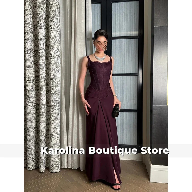 

Sexy Mermaid Prom Evening Dresses Saudi Arabia Sleeveless Lace Side Slit Ruffled Party Dress Cocktail Prom Gowns Customized