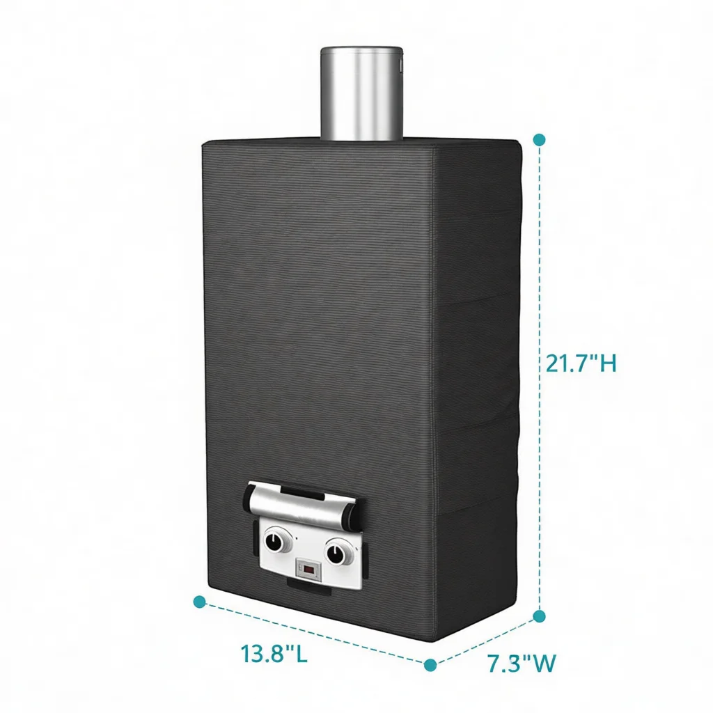 External Tankless Water Heater Cover Waterproof Oxford Fabric Dustproof UV Shield Weather Resistant Protective Case
