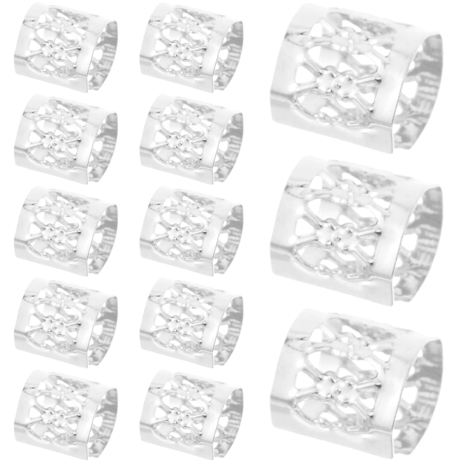 300 Pcs Dreadlock Hair Extension Ring Hollow Braid Decorative Buckle Clips for Thick Rings Beads Accessories Crystal