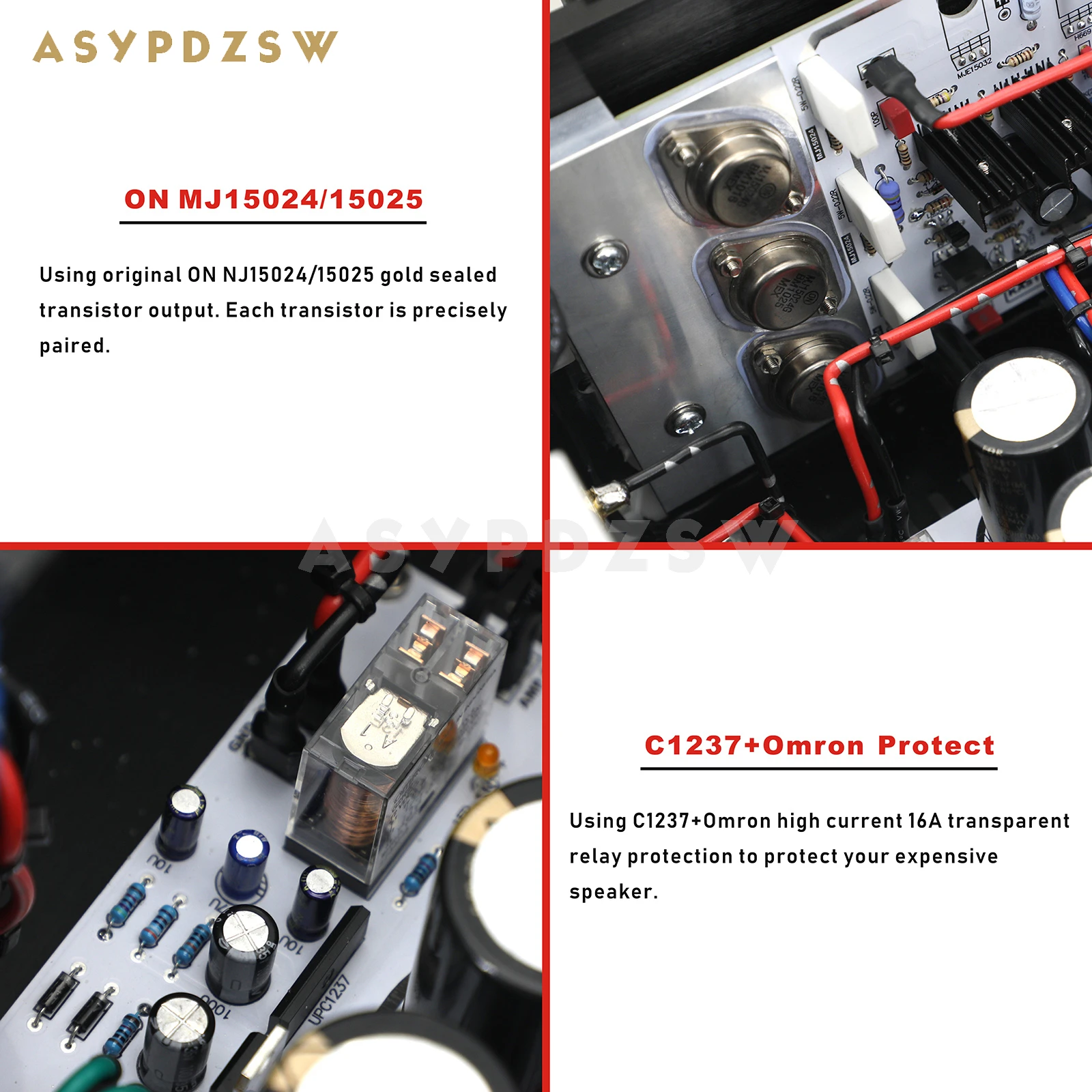 하이엔드 스테레오 KSA100-MKII 오디오파일 MJ15024/MJ15025 KSA100 150--230W 기반 전력 증폭기