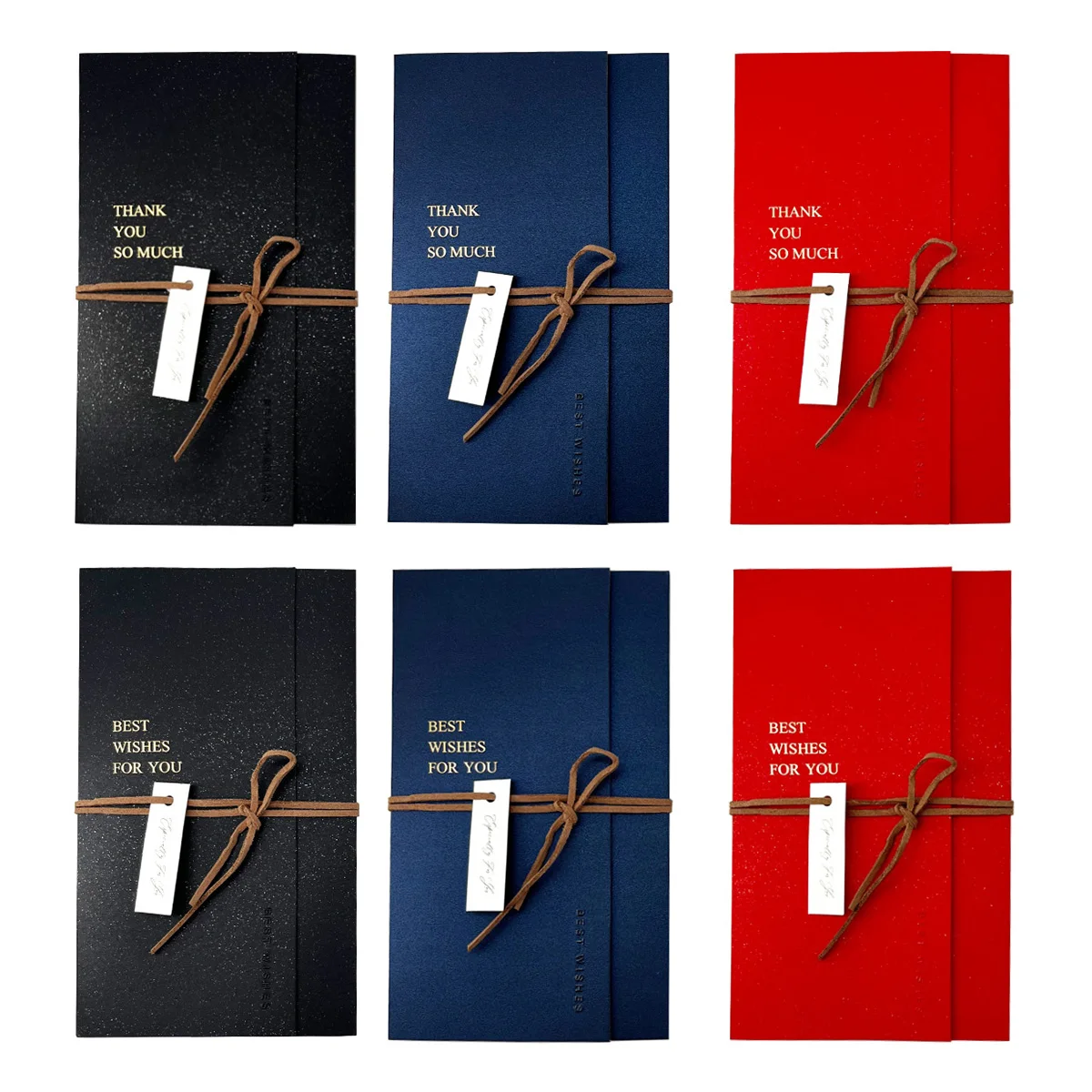 مجموعة واحدة من بطاقات المعايدة المغلف باللون الأسود والأحمر والأزرق + ورق رسائل للحفلات وبطاقة شكر ودعوات بطاقة أطيب التمنيات وبطاقة عيد الميلاد #1