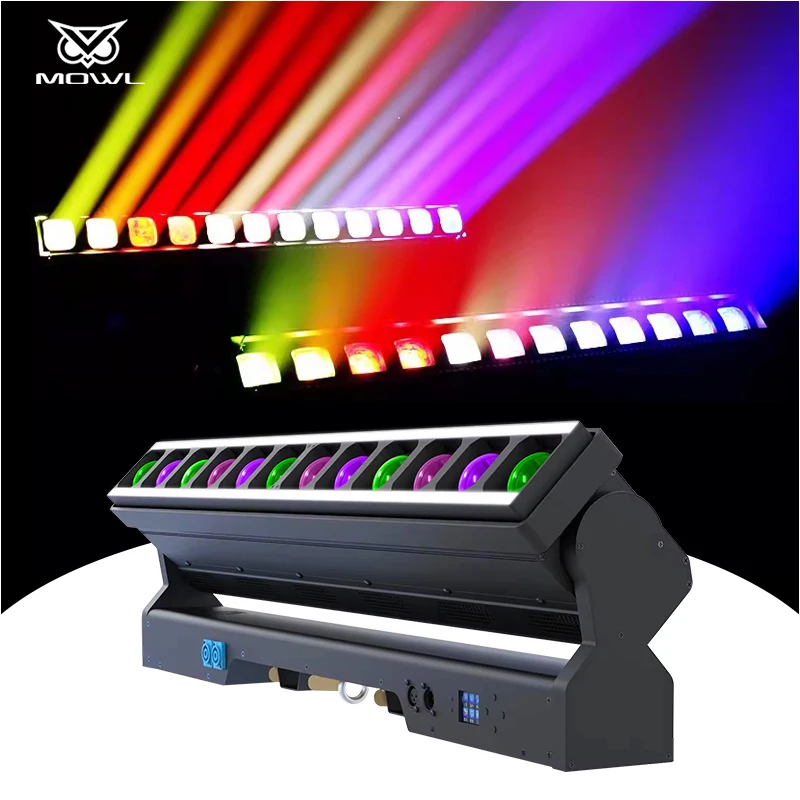 New Design 12x40W RGBW 4in1 Focusing  Auxiliary Light Moving  Bar Pixel Zoom Sweeper Wash Stage Concert Wedding Club