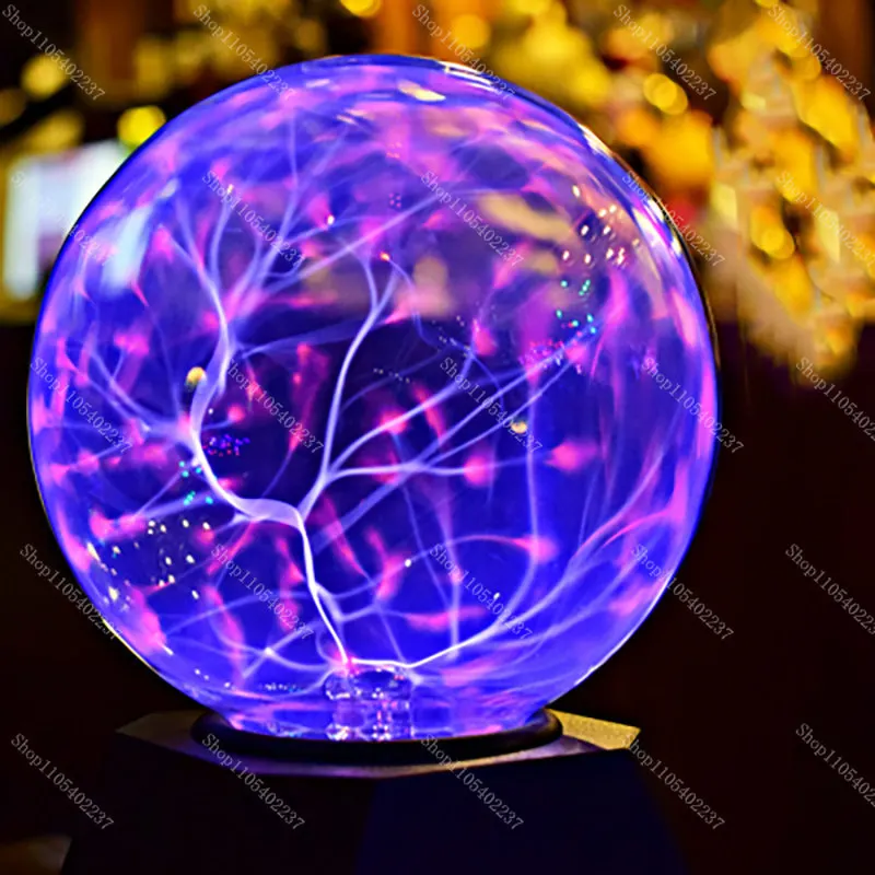 

6 Inch 15cm Plasma Ball Lightning Globe Touch Sensitive Coil Night Light Red Blue Glow