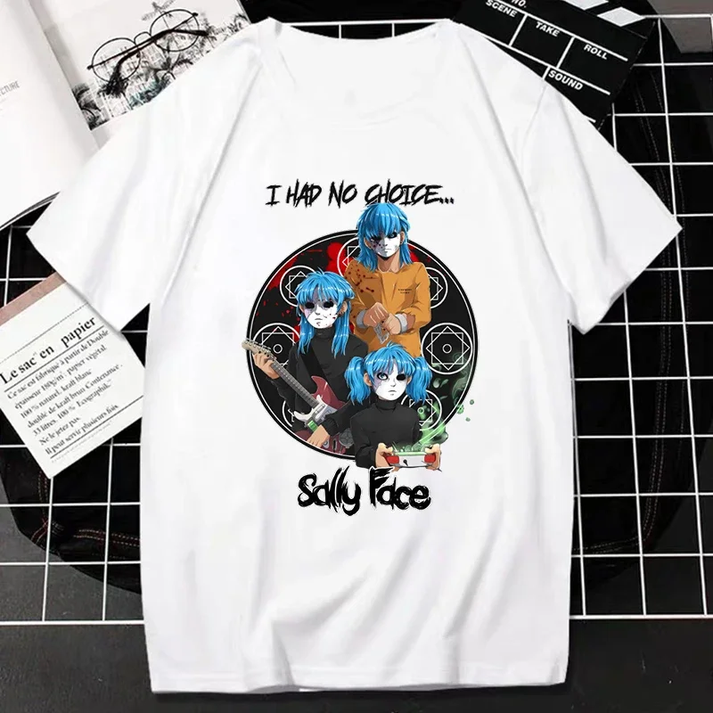 Kawaii Harajuku Anime Clothes Women Men  Sally Face TShirt  Horror Game Print T Shirt graphic t shirts