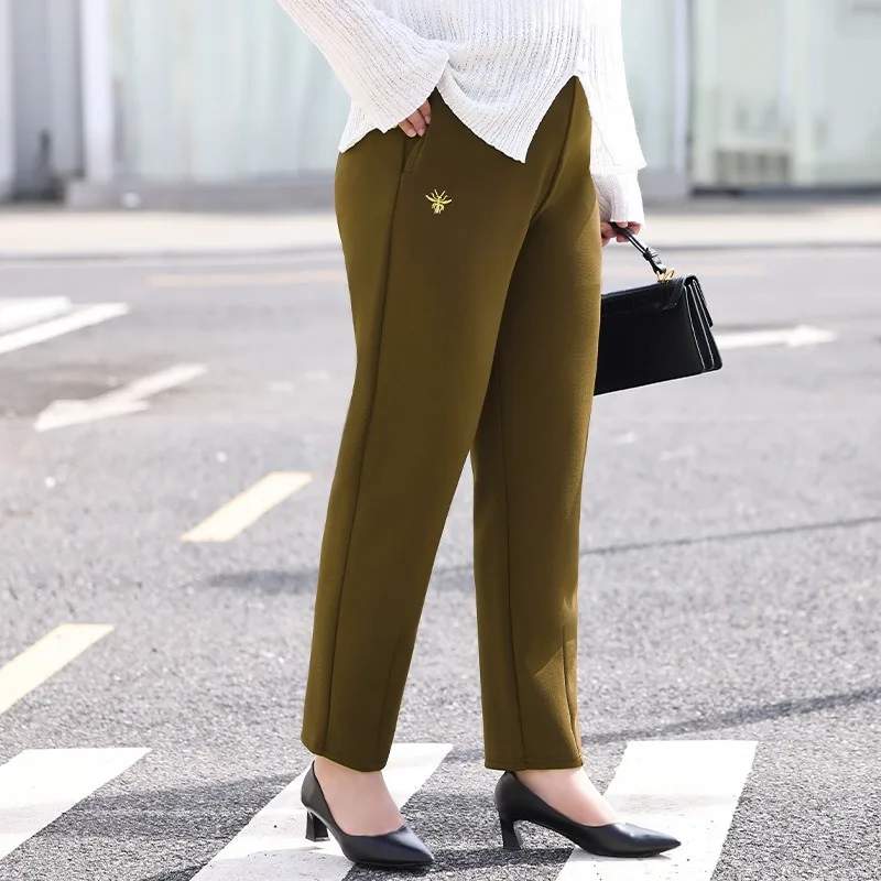 Dress Pants Women Autumn Large Plus Size 5XL 6XL 7XL Lady Suit Trousers High Waist Loose Office Formal Oversized Female Clothes