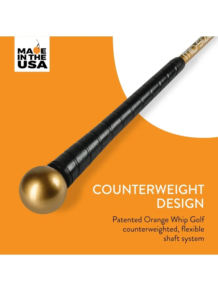 Golf Swing Trainer Aid Patented & Made in USA for Improved Rhythm, Flexibility, Balance, Tempo, and Strength *American Made*