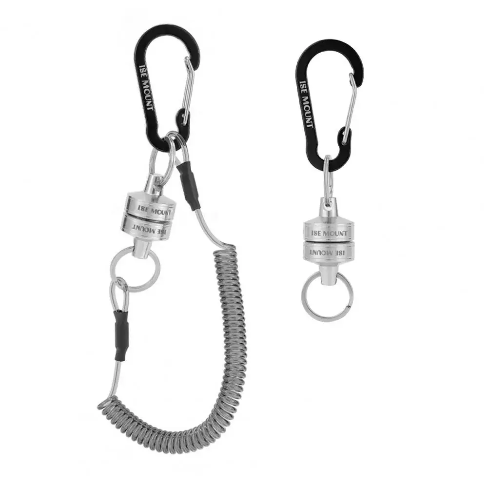 Fishing Magnetic Tool Release Holder Fly Fishing Retractor Net Release Clip With Keychain Carabiner Clip Landing Net Connector