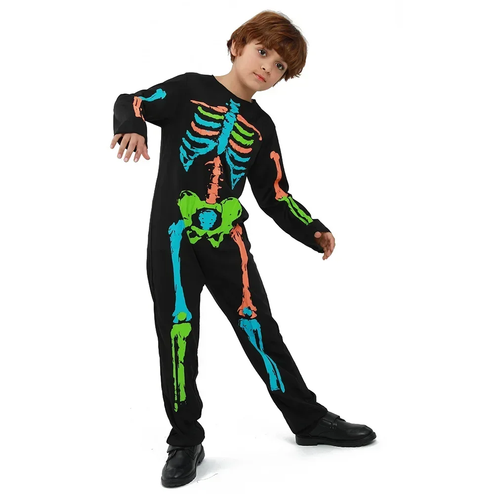 Popolare Halloween Cosplay Masquerade Zombie costumi costumi di Halloween per bambini Rainbow Skull Skeleton Ghost Costumes