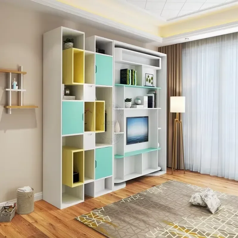Rotating  Wall Bed with Folding Table Smart Design Multifunctional Stylish Hidden Furniture Folding Bedroom Set