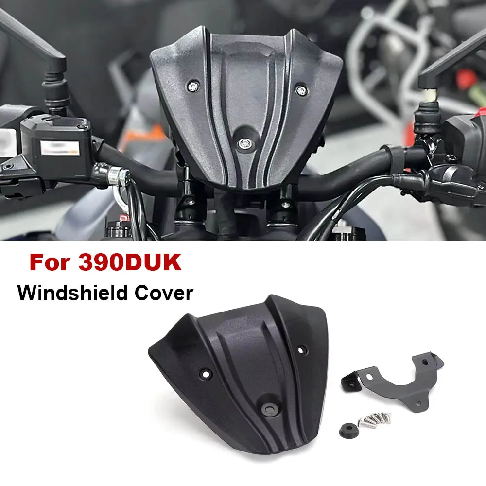 

For 390duk 390DUKE 2024 New Motorcycle Accessories Windshield Windscreen Front Wind Deflector Guard Black