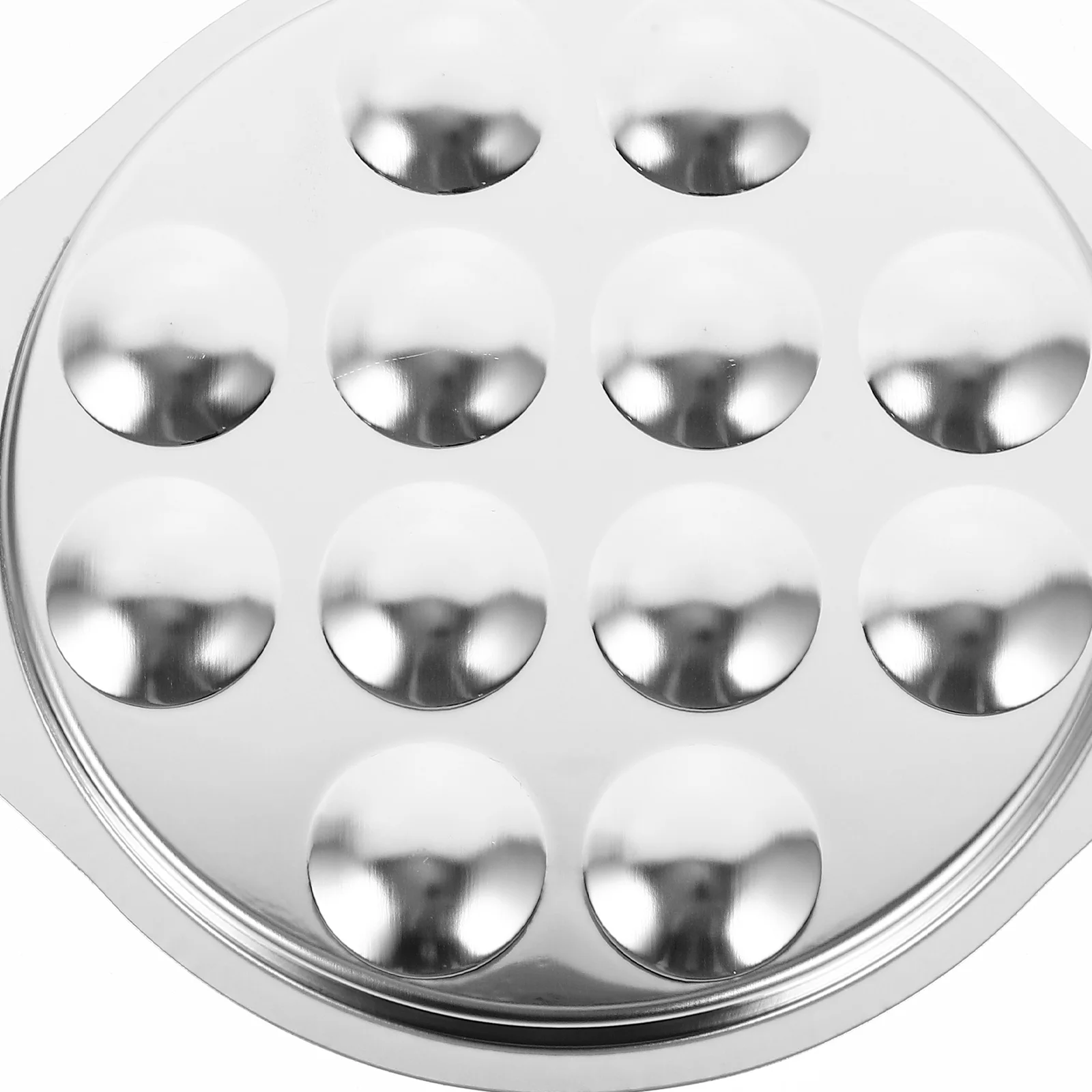 

2pcs Stainless Steel Escargot Plates 12 Head Snail Dishes Baking Trays Kitchen Gadgets Silver Color Practical Design