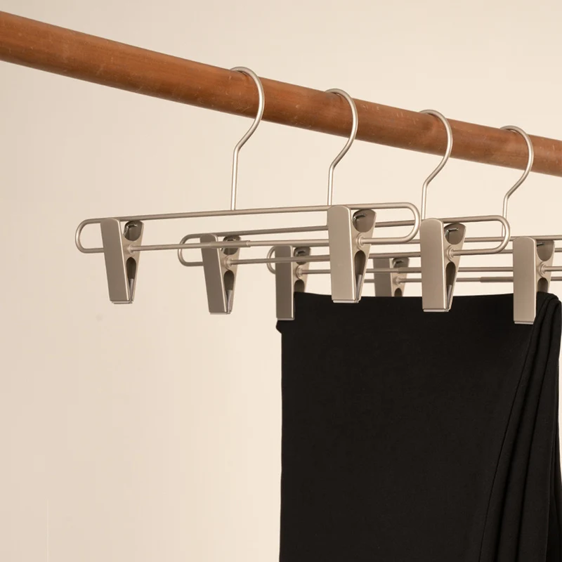 

5pcs Pant Hangers Iron Trousers Drying Hanging Rack Multifunction Clothes Pants Storage Hangers Wardrobe Space Saver Organizer