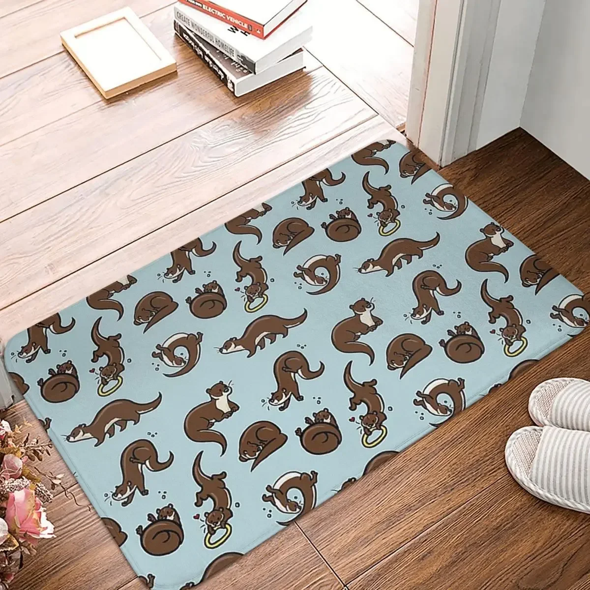 Otter Palooza Doormat Rug Carpet Mat Footpad Polyester Anti-slip Absorbent Mat Entrance Kitchen Bedroom Balcony Toilet