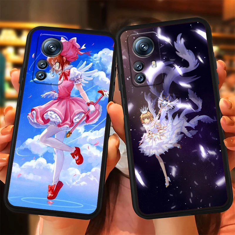 Card-Captor-Sakura Comic Art For Xiaomi Mi 14 13T 13 12T 12 11T 11i 11 10T 10 Pro Lite Ultra 5G Black TPU Phone Case