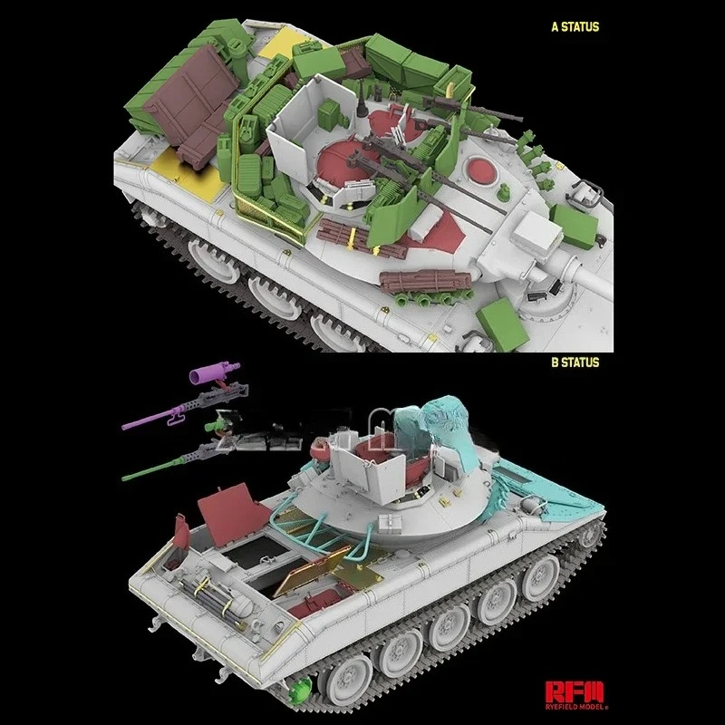 رايفيلد RFM أطقم منمذجة Rm-5142 1/35 M551 خزان خفيف شيريدان (حرب فيتنام)