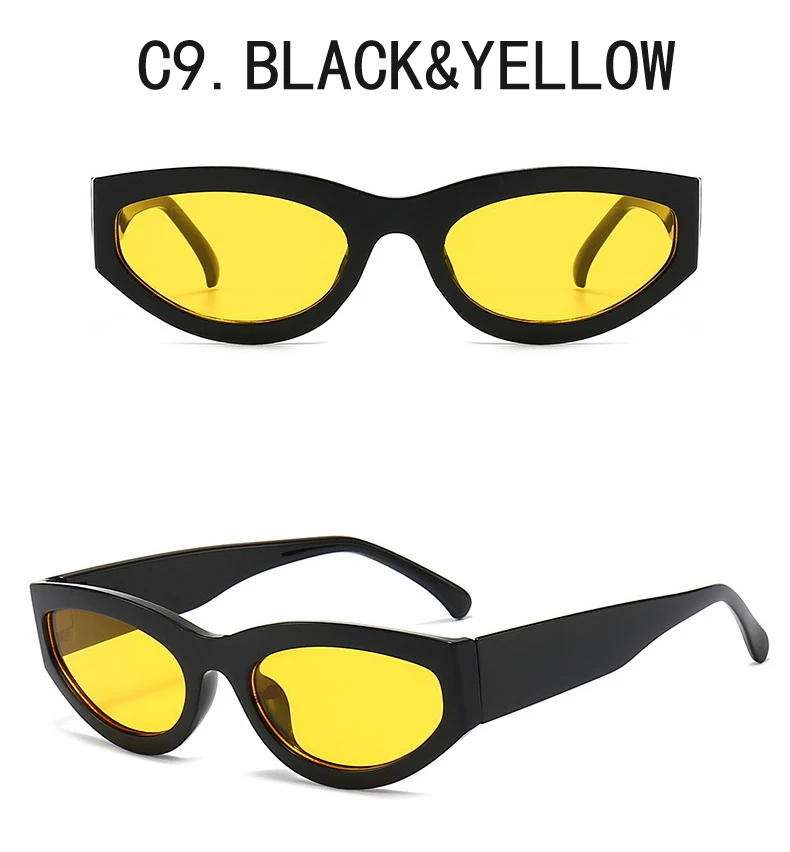 Mode Sonnenbrillen Frau Vintage Cat Eye Luxus Design Sonnenbrille Marke Shades Weibliche Nette Candy Farbe Brillen – Detail 14
