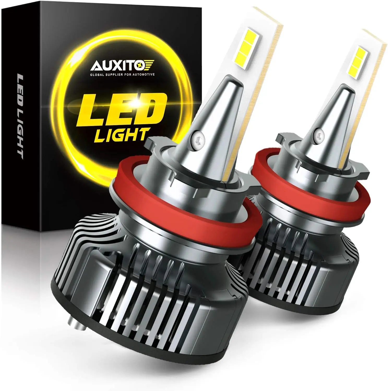 

H11 H8 H9 LED Bulbs, 80W 16000LM Per Pair, 500% Brighter, Cool White Adjustable CanBus Ready Pack of 2