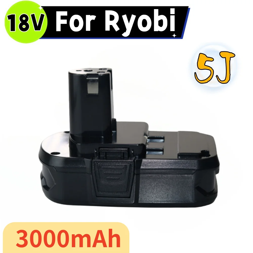 18V 5J 3000mAh Li-Ion For Ryobi Rechargeable Battery Pack P107 P105 P104 P103 P102 P108 Power Tool Battery