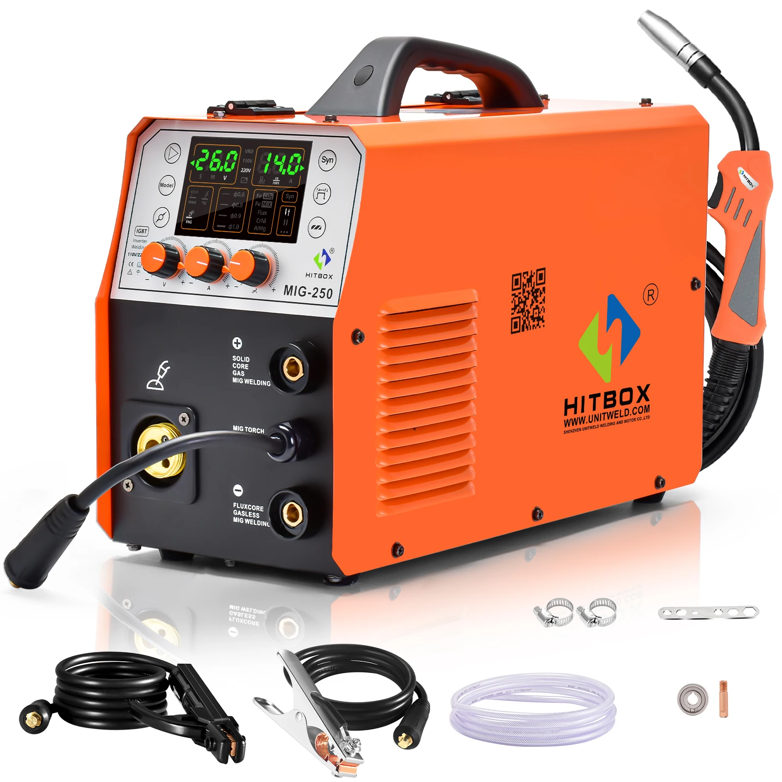HITBOX Inverter Mig 250 Welding Machine MIG Welder MIG/MMA