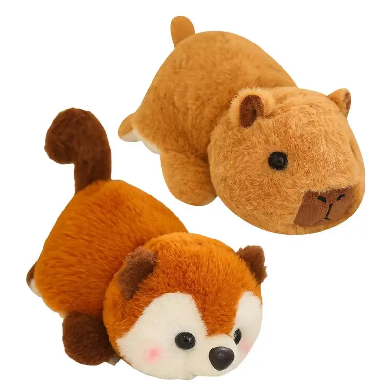 

Sensory Stuffed Animal Ultra Soft Double-Sided Plush Toy Stuffed Capybara Plush Kawaii Sensory Fidget Toy Animal Plush Decor