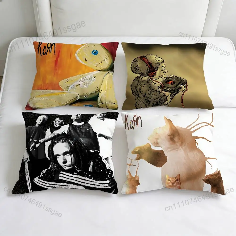 

Band K-Korn U-Untitled Cool Square Pillow Cover Decorative Throw Pillow Case for Sofa Couch Bed Home Car Living Room Decoration