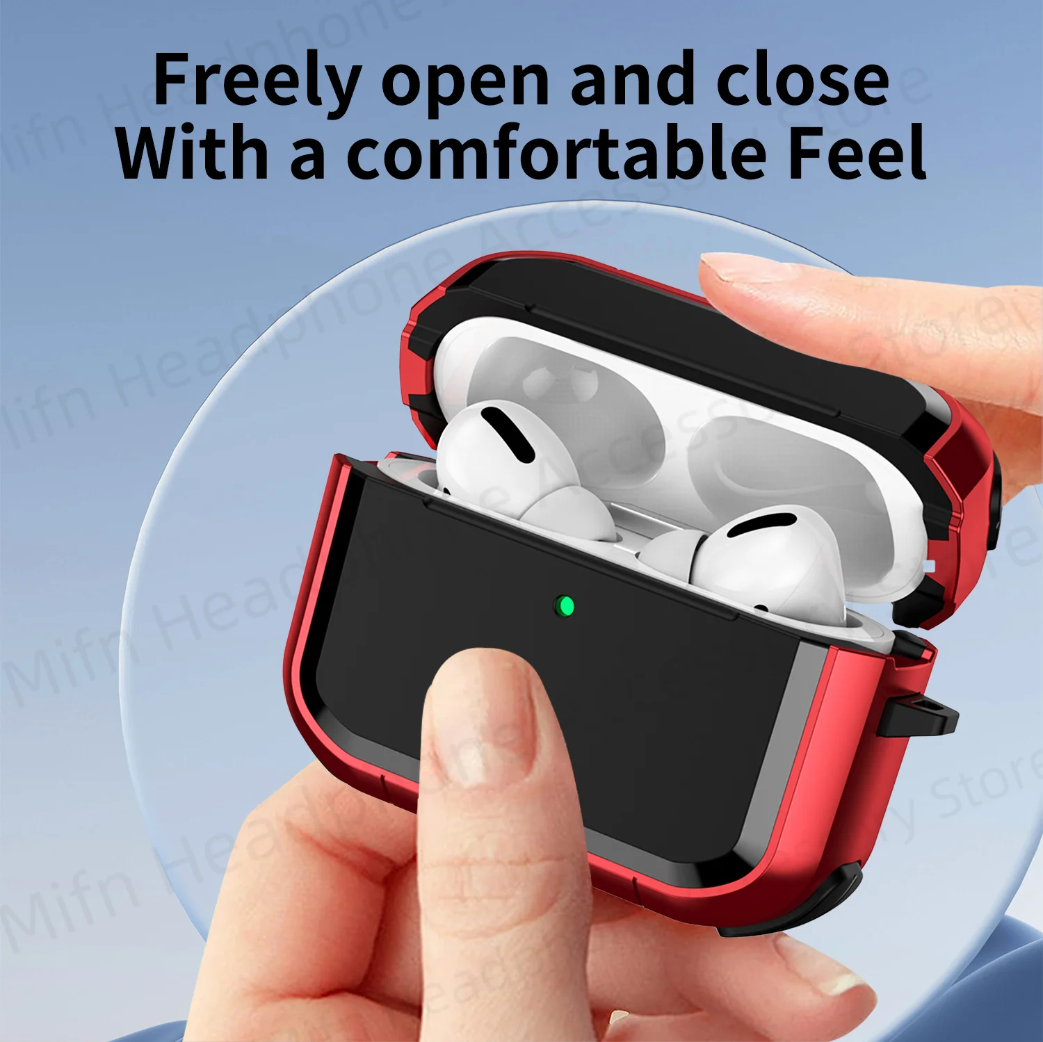 AirPods Pro3 2025用ケース、アーマー保護カバー、Apple AirPods Pro3 USB-C Air Pods Pro 3 2 イヤホンケース、イヤホンボックスカバー