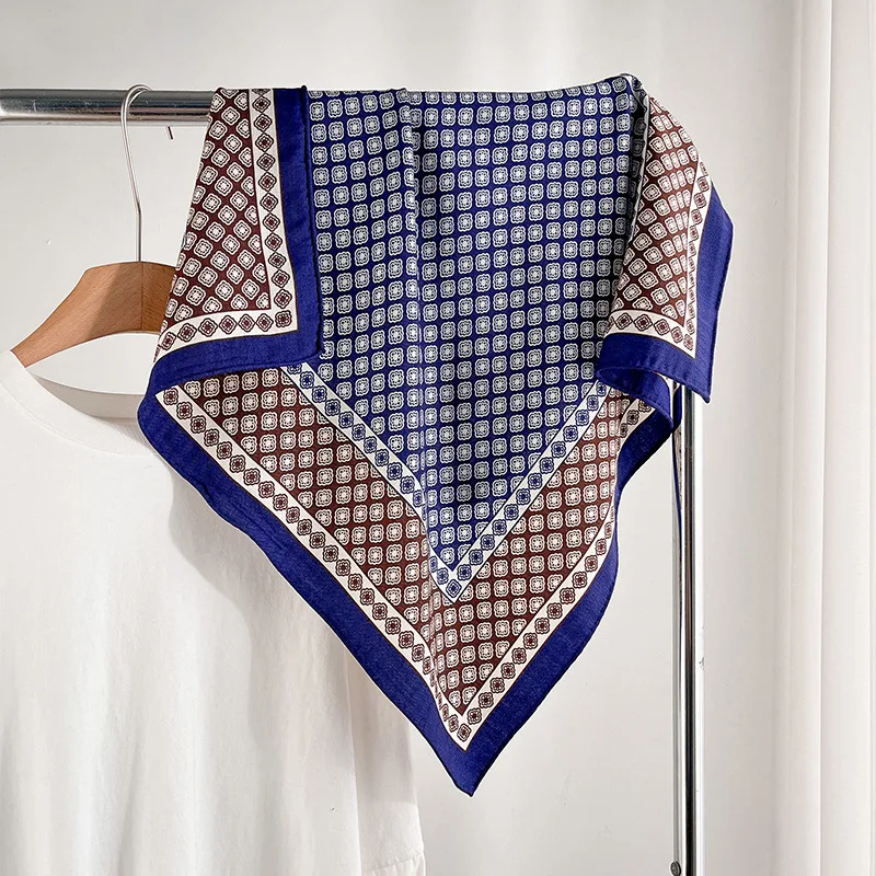 Fashion 70% Wool 30% Silk Scarf Women Shawls Wraps Foulard Scarves Square Female Hijab Bandana High Quality Kerchief Hijab sjaal