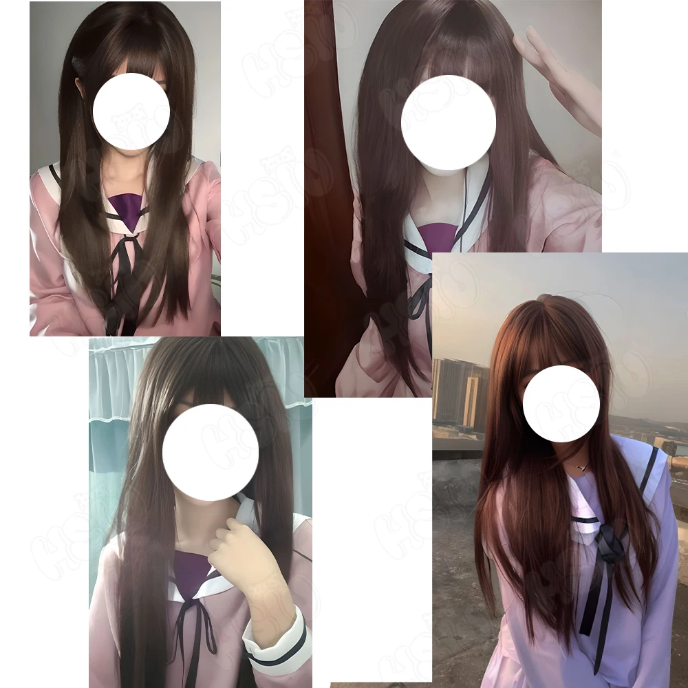 Iki Hiyori Cosplay Wig Fiber synthetic wig「HSIU 」80cm brown long Wig+Wig cap Anime Noragami cosplay Wig