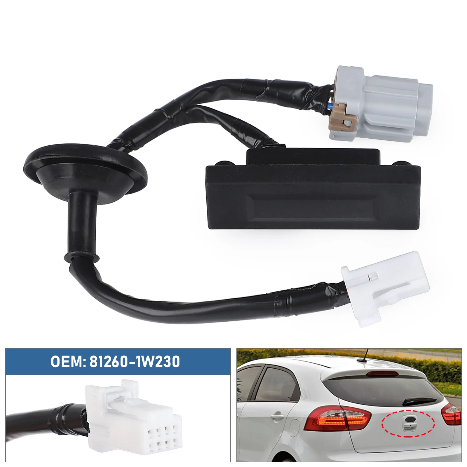 

Liftgate Switch Replacement For Kia Rio Hatchback 2012- 2017 Rear Gate Switch trunk button kia river 2012 2013 rio 81260-1w230