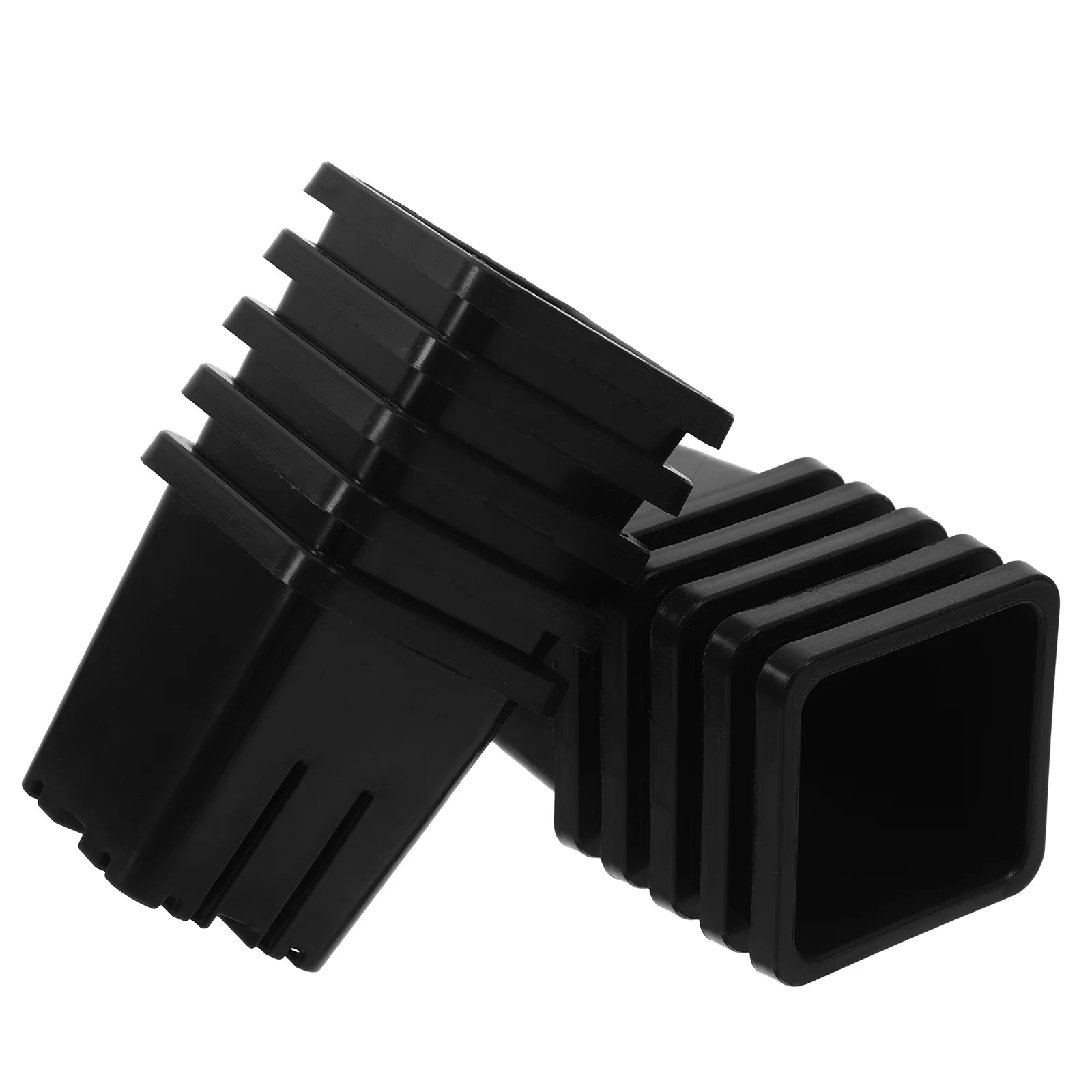 

10pcs Hydroponic Equipment Black Plastic Square Pots for Plants Restaurant Office Garden Supply Soilless Cultivation Vegetable