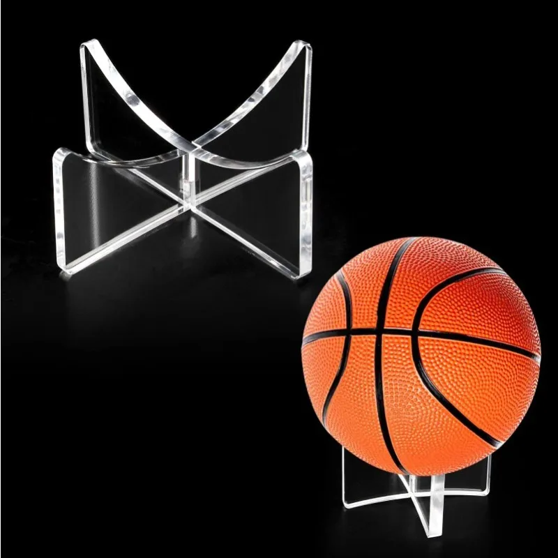 1 Stück Acryl-Basketballständer für Basketball, Rugby, Fußball, Volleyball, Transparenter Sportball-Trophäenhalter