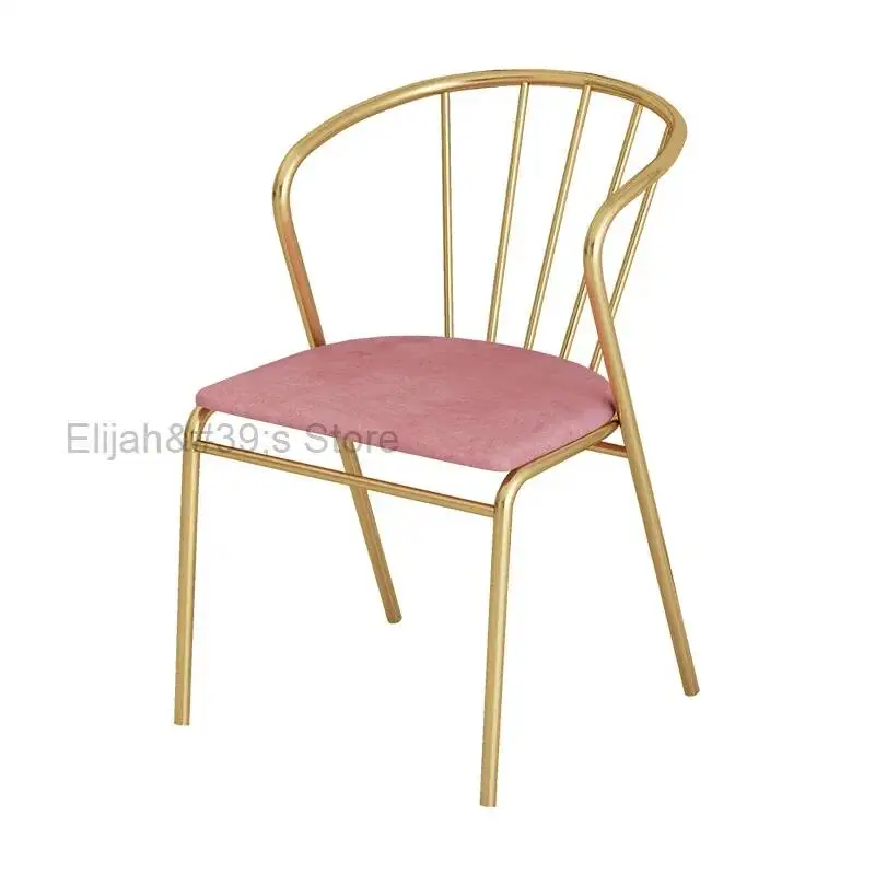 Luxury Gold Legs Dining Chairs Unique Designer Garden Modern Dining Chairs Restaurant Semi-bar Cadeiras De Jantar Home Furniture