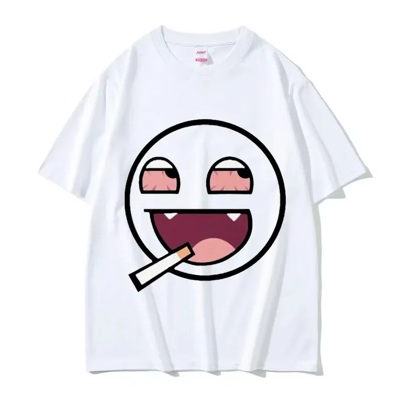 

Epic Face Domo Kun Забавные футболки с мемами для мужчин и женщин, летняя модная футболка с круглым вырезом высокого качества