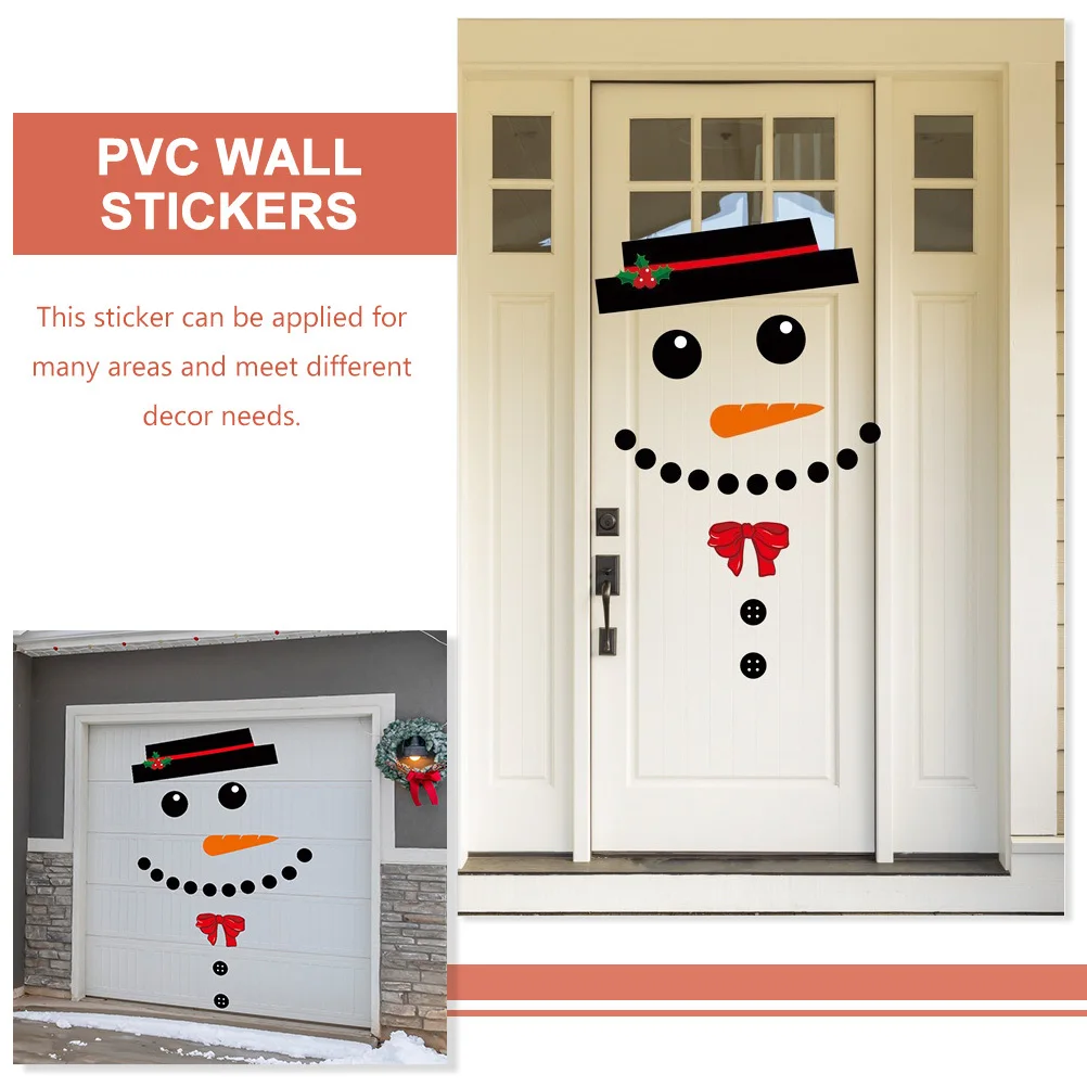 

1Set Christmas Snowman Garage Door DIY Sticker PVC Decorative Outdoor Xmas Party Decal Car Fridge Window Decor