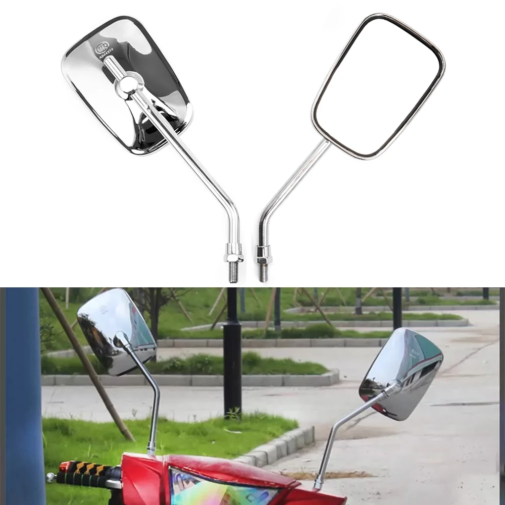 

Evomosa Universal Mirrors Motorcycle Rear View Mirror HD Wide Angle & 360° Rotating Back Sight Rearview Motorcycle Mirror