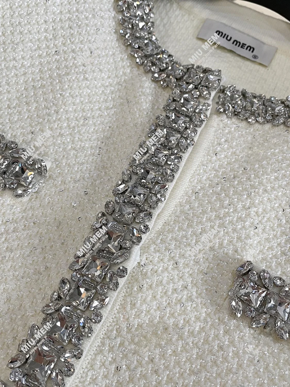 

Luxury Women's Knitted Diamond Embellied Open Cardigan Outerwear Heavy Embroidery iny Sequins Autumn Winter Faion Coat